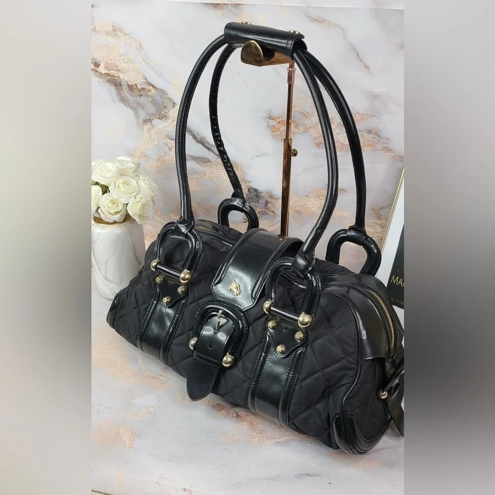 Burberry Quilted Nylon Manor Satchel Bag